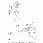 Схема узла: Пульт управления рулевой и Рычаг Yamaha XV1600 Road Star Silverado