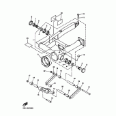 Схема узла: Задний рычаг и Подвеска Yamaha XVZ1300 Royal Star Tour Deluxe S