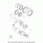 Схема вузла: Привід стартера Yamaha XVS1100 V-Star Custom