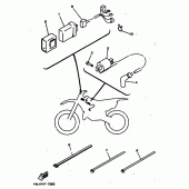 Схема узла: Электрооборудование 1 Yamaha YZ250 YZ250