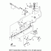 Схема вузла: Задній гальмівний циліндр Yamaha XVS950 Bolt R-Spec