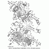 Схема узла: Головка цилиндра Yamaha XV535 Virago