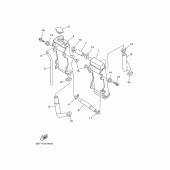 Схема узла: Радиатор и Патрубок системы охлаждения Yamaha YZ125