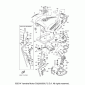 Схема узла: Топливный бак Yamaha XV1700 Road Star Midnight Warrior