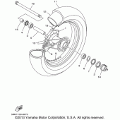Схема узла: Переднее колесо Yamaha XVS650 V-Star Classic