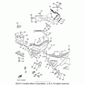 Схема вузла: Боковая крышка Yamaha XVZ1300 Venture Royale