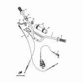 Схема вузла: Кермо та Тросики Yamaha TTR90 TT-R90