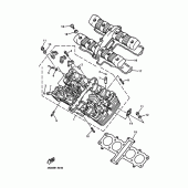 Схема вузла: Головка циліндра Yamaha XJ900 Diversion