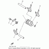 Схема узла: Shift cam - fork Yamaha WR250 WR250Z