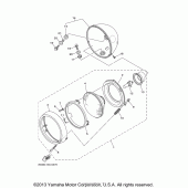 Схема узла: Фара Yamaha XV1600 Road Star Silverado