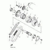 Схема вузла: Привід стартера Yamaha XJ900 Diversion
