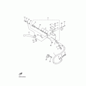 Схема узла: Передний тормозной цилиндр Yamaha WR400F