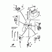 Схема вузла: Електроустаткування 1 Yamaha ST225 Bronco