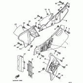 Схема узла: Side cover / oil tank Yamaha YZ250 YZ250