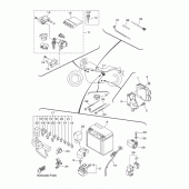 Схема вузла: Електроустаткування 2 Yamaha XVS950 XV950 Racer