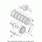 Схема узла: Сцепление Yamaha XT250 XT250