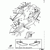 Схема узла: Крышка боковая и oil tank Yamaha TRX850