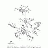 Схема узла: Задний рычаг и Подвеска Yamaha XVS650 V-Star Classic
