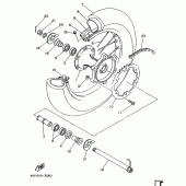 Схема узла: Заднее колесо Yamaha TT250R TT-R