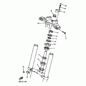 Схема узла: Рулевой механизм Yamaha XJ600 SECA II