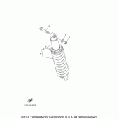 Схема вузла: Задня підвіска Yamaha TTR230 TT-R230