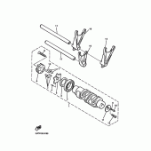 Схема вузла: Копірний вал та Вилки Yamaha VMX12 V-MAX