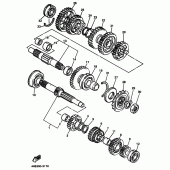 Схема узла: Трансмиссия Yamaha YZF750 YZF750