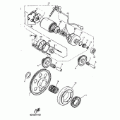 Схема узла: Привод стартера Yamaha TT600