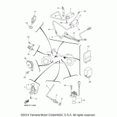 Схема узла: Электрооборудование (1) Yamaha XVS1300 V-Star Deluxe
