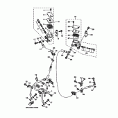 Схема вузла: Передній гальмівний циліндр Yamaha YP400 Grand Majesty