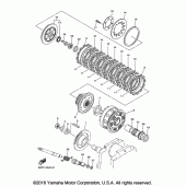 Схема вузла: Зчеплення Yamaha XVS950 V-Star Tourer