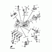 Схема вузла: Електроустаткування 1 Yamaha YZF-R1 R1 RaceBase