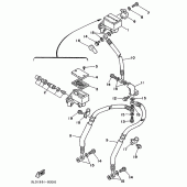 Схема узла: Передний тормозной цилиндр Yamaha XTZ750 Super Tenere
