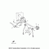 Схема вузла: Пульт управління рульовий та Важель Yamaha TTR50 TT-R50