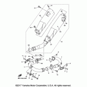 Схема вузла: Вихлопна система Yamaha YZ450F YZ450FX
