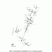 Схема вузла: Рульовий механізм Yamaha XVS1300 V-Star Tourer