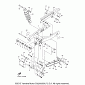 Схема узла: Задний рычаг и Подвеска Yamaha XVS1300 Stryker
