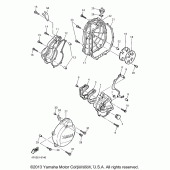 Схема вузла: Кришки картера (1) Yamaha YZF600R Thundercat