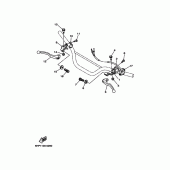 Схема вузла: Пульт управління рульовий та Важіль Yamaha TTR125 TT-R125