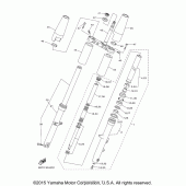 Схема вузла: Вилка передньої осі Yamaha XVS950 V-Star Tourer