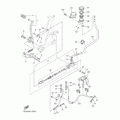 Схема вузла: Задній гальмівний циліндр Yamaha XVS950 SCR950