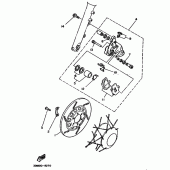 Схема узла: Передний тормоз Yamaha XV250 Virago