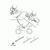 Схема узла: Электрооборудование 1 Yamaha YZ125