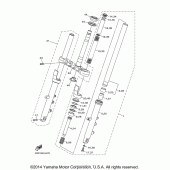 Схема вузла: Вилка передньої осі Yamaha FZ6 FZ6R