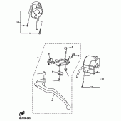 Схема узла: Пульт управления рулевой и Рычаг Yamaha YZF-R6/ YZF600 R6S