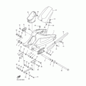 Схема вузла: Задній важіль та підвіска Yamaha YZF-R6/ YZF600 R6