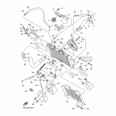 Схема узла: Радиатор и Патрубок системы охлаждения Yamaha XJ6 Diversion (S-TYPE, ABS)