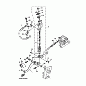 Схема вузла: Задній гальмівний циліндр Yamaha XT250 Serow