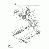 Схема вузла: Вал приводний та редуктор Yamaha XV1100 Virago