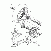 Схема узла: Заднее колесо Yamaha XV1700 Road Star Midnight Warrior